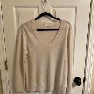 Vince V-Neck Long Sleeve Cashmere Sweater